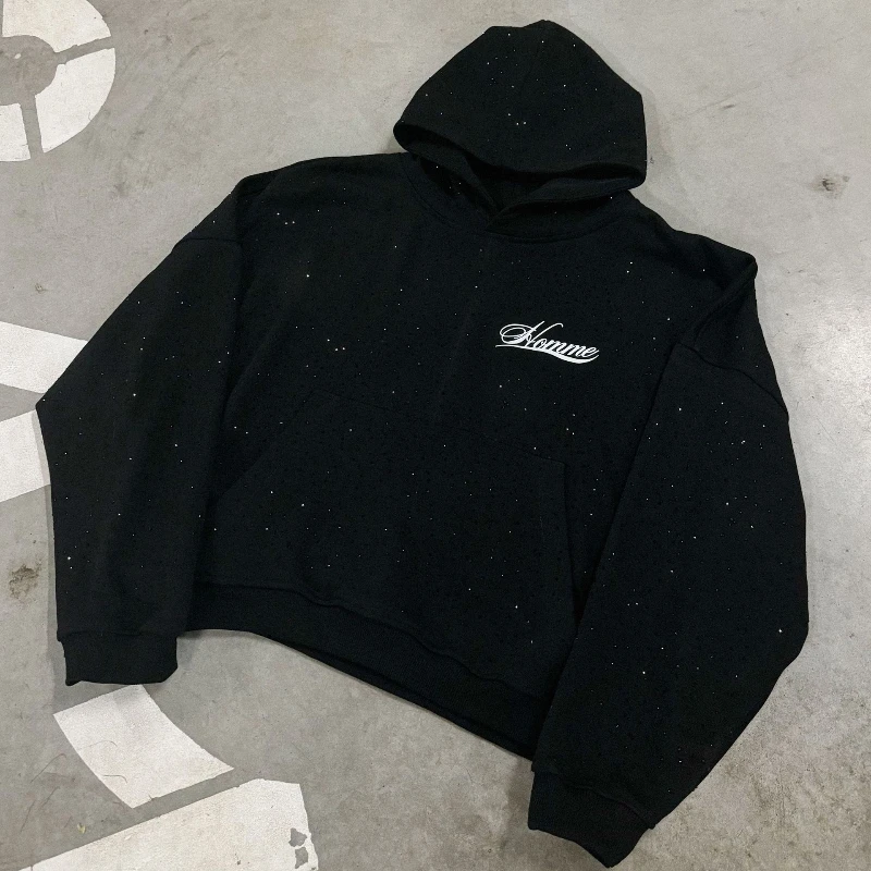 

Spring and Autumn New Hoodie with Starry Sky and Hot Diamond Head Set, New Style Set with Trendy Brand Ins Hoodie