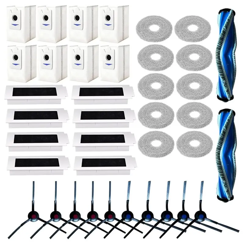 

AB43-Replacement Parts For Ecovacs DEEBOT T30S / T30S Pro / T30S Combo Vacuum Cleaner Main Side Brush Hepa Filter Mop Cloth