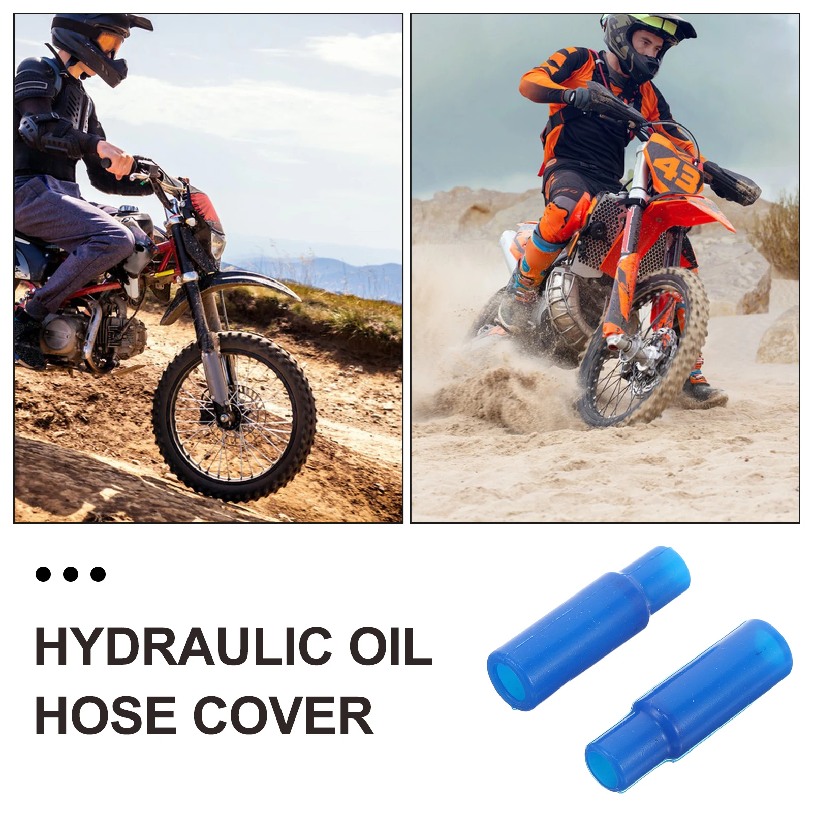 

2 Pcs Motorcycle Brake Hose Cover Silicone Hydraulic Oil Pipe Dust proof Cap Red Color Waterproof High Temperature Resistance