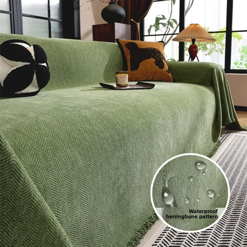 2026 Retro French Style Light Luxury Sofa Cover Universal Non-Slip All-Season Fabric High-Quality Sofa Slipcover Anti-Cat