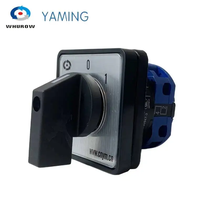 

LW26-20 Rotary Switch Knob 2 Position 0-1 ON-OFF High Quality Changeover Cam Switch Ui 660V Ith 20A 1 Pole 4 Terminals