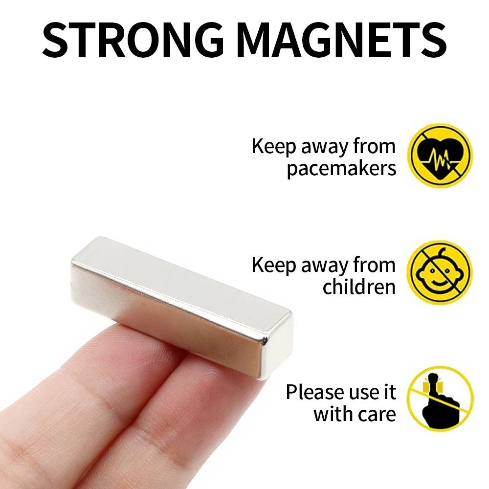 40x10x10mm Block Super Strong Neodymium Magnet N35 Powerful Magnetic NdfeB Permanent Refrigerator Magnet imanes DIY