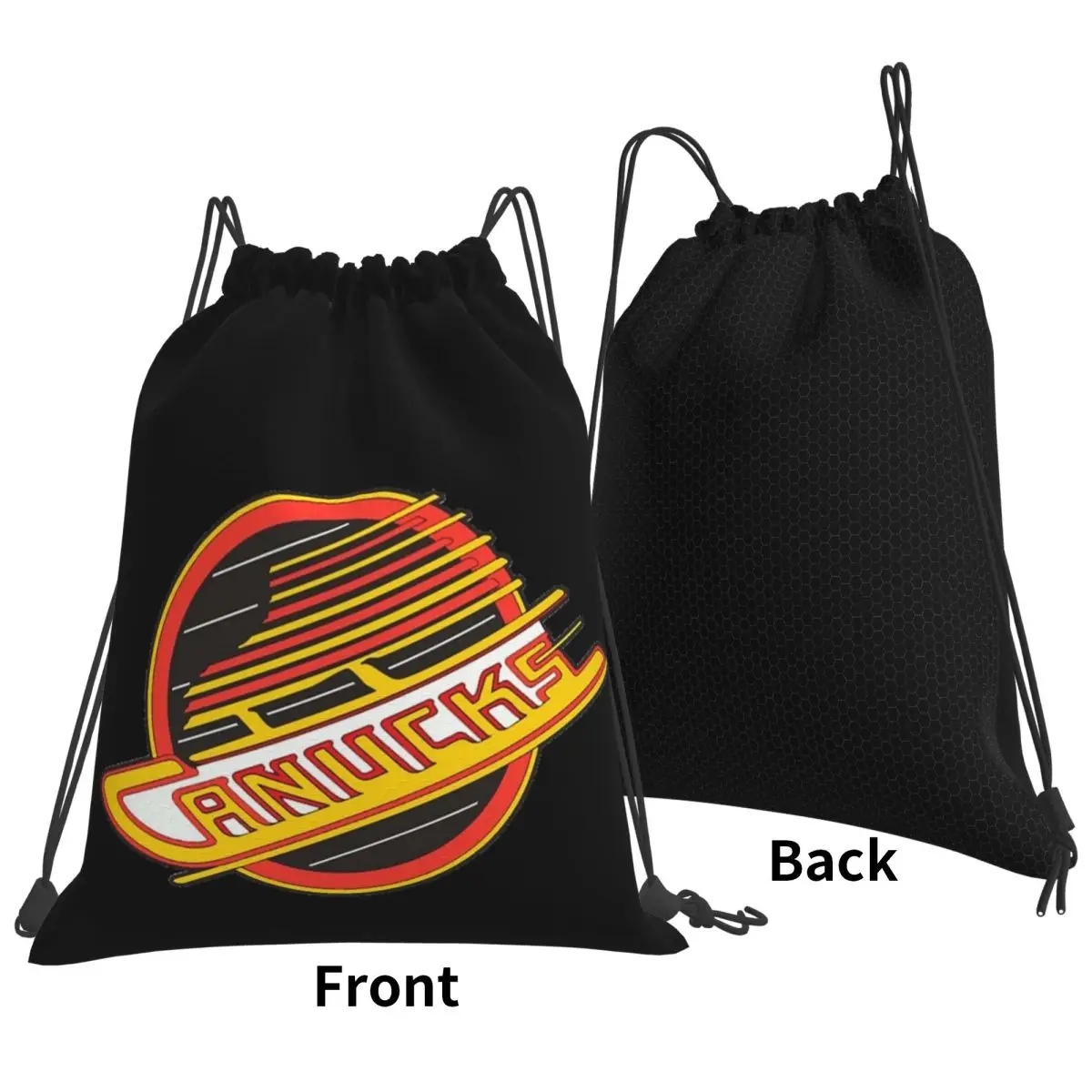 Vancouver Hockey - Retro Canucks Skate Backpacks Fashion Drawstring Bags Shoes Bag Book Bags for Man Woman School