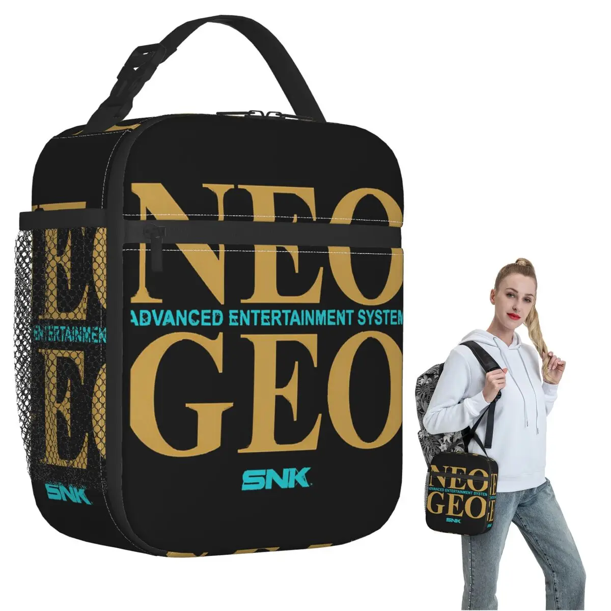 2025 Neo Geo Pro Gear Spec Logo Insulated Lunch Bag for Women Kids Portable Food Boxes Thermal Lunch Box Tote