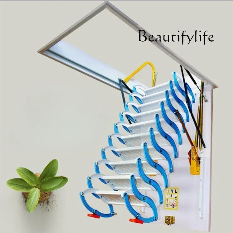 Indoor and Outdoor Folding Ladder Elevator Stairs  Attic Retractable Staircase Villa Duplex Ladder