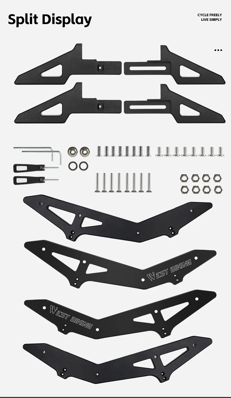 WEST BIKING Verstellbarer Fahrradständer 30-80mm MTB Rennrad Bodenständer Innen-Garagenlagerung Halterung Fahrradzubehör – Detail 10