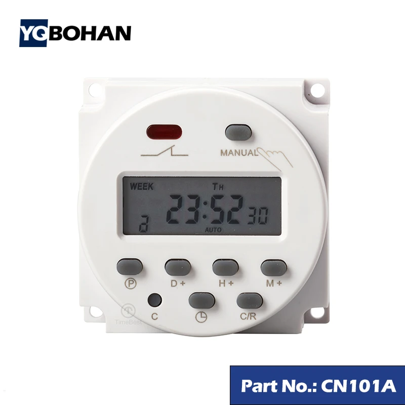 Digital Timer 220V 110V 24V 12V CN101A Programmable Time Switch Relay 16A CN101