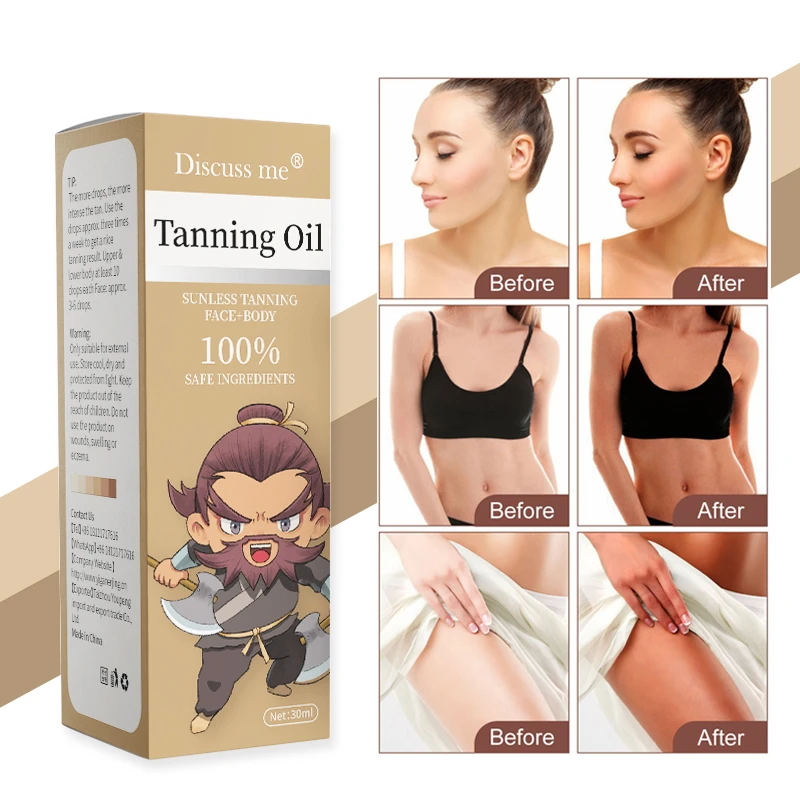 30ml Selbst-Gerben Öl Bronzer Haut Tanning für Körper Lotion Tan Enhancer Sunless Tanning Tropfen Natürliche Bronze Haut körper Tan Öl