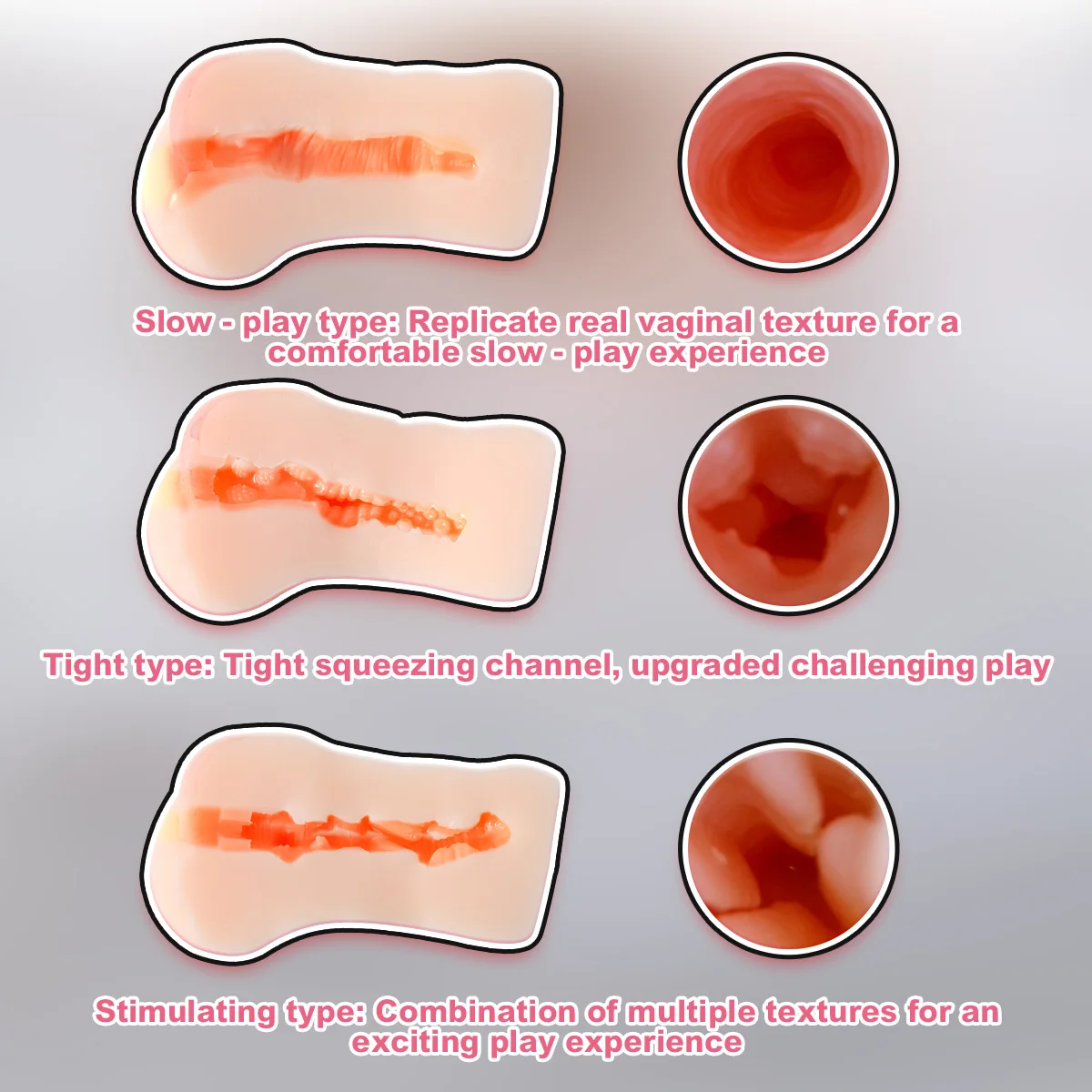 Jissbon ذكر الموزه وهمية كس سيليكون المهبل دمية حقيقية كس جيب 3 طرق فراغ اللسان الكبار مثير لعب للرجل
