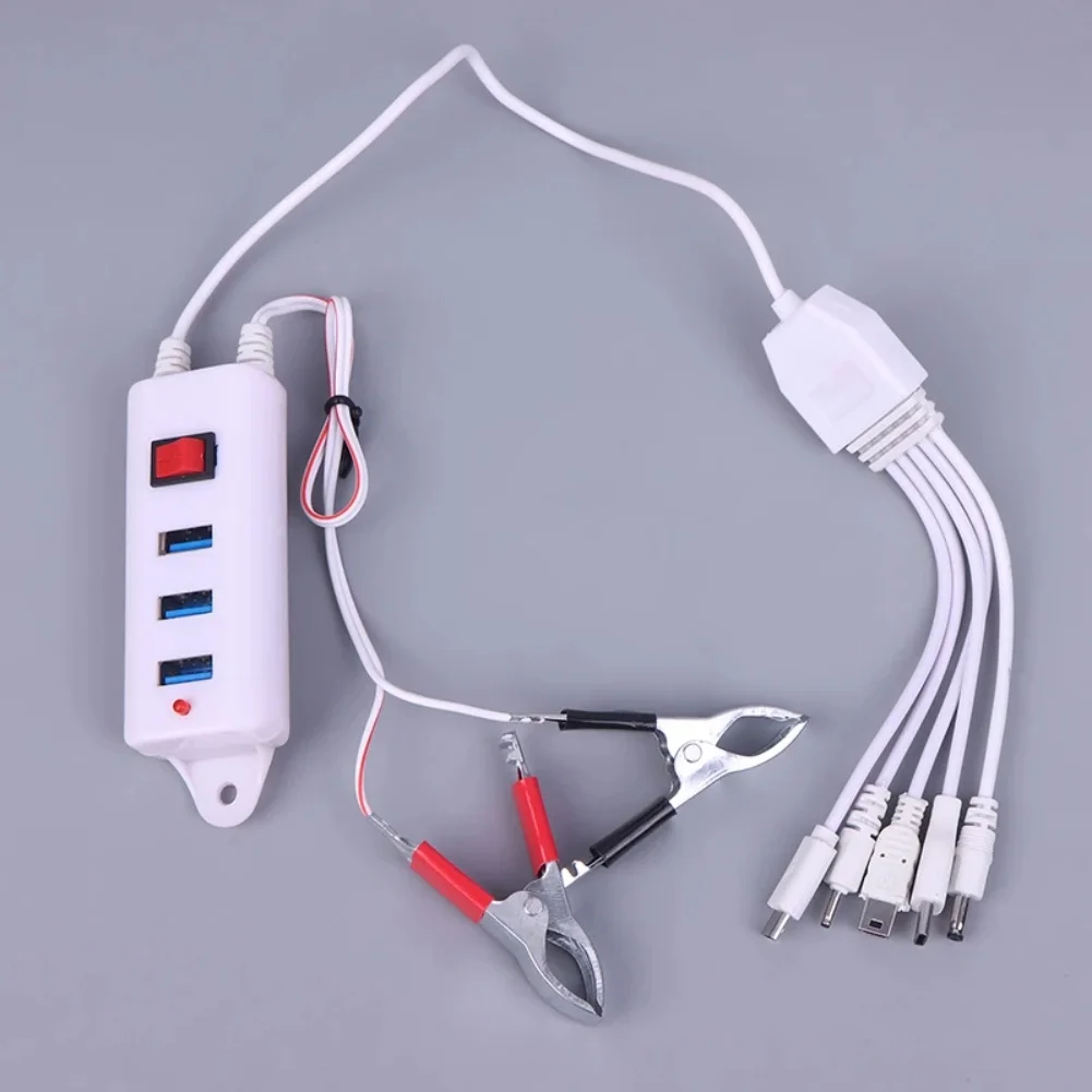 

Зарядное устройство с USB-клипом для нескольких устройств и переключателем, 3 порта USB-интерфейса для мобильных телефонов, планшетов и других устройств с питанием от USB