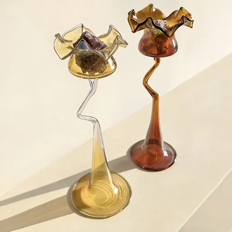 u20Medieval style living room entrance diffuser stone aromatherapy ornament ins handmade  glass fragrance candle holder