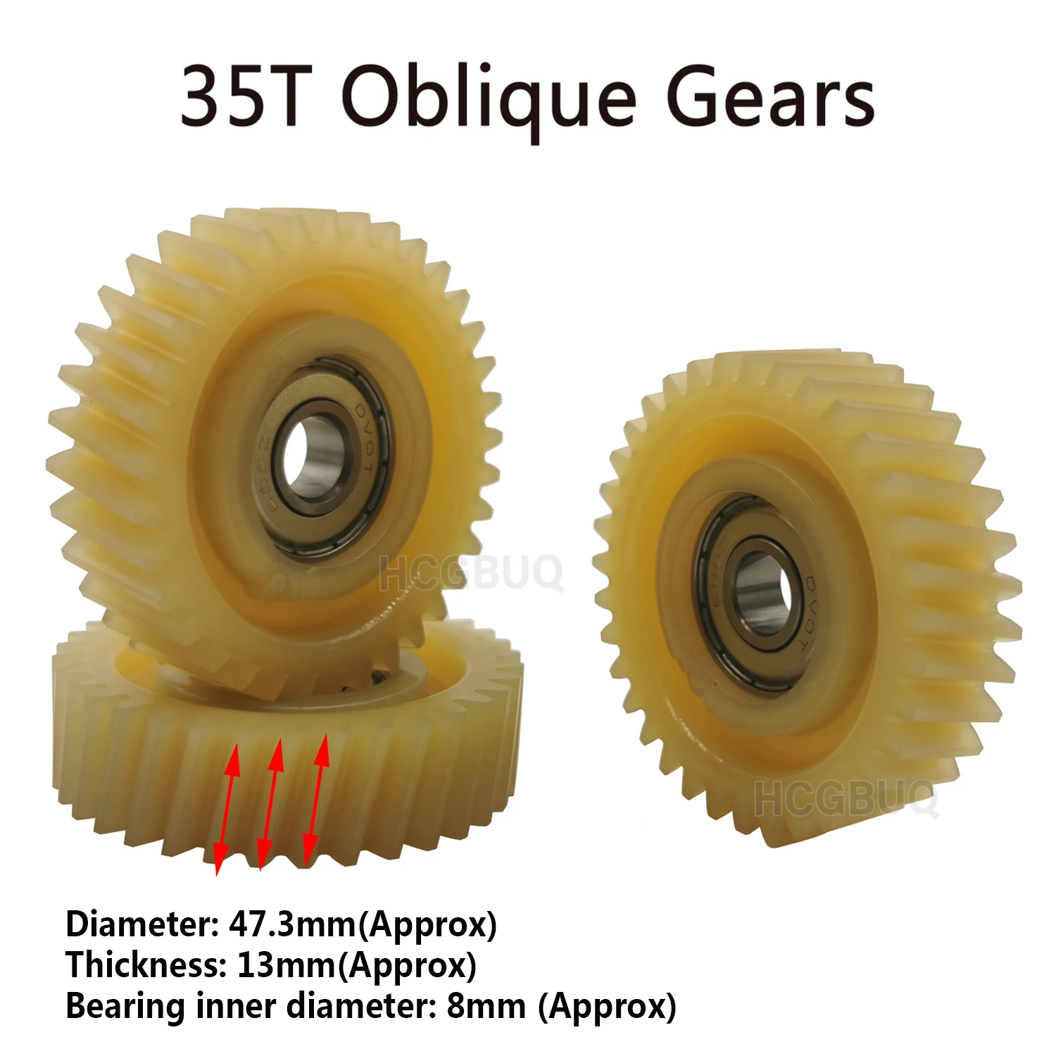 47.3x13mm 斜歯型遊星歯車 35 歯ヘリカルギア 8mm ベアリング付き電動自転車ナイロンギア電動自転車ハブモーター部品用