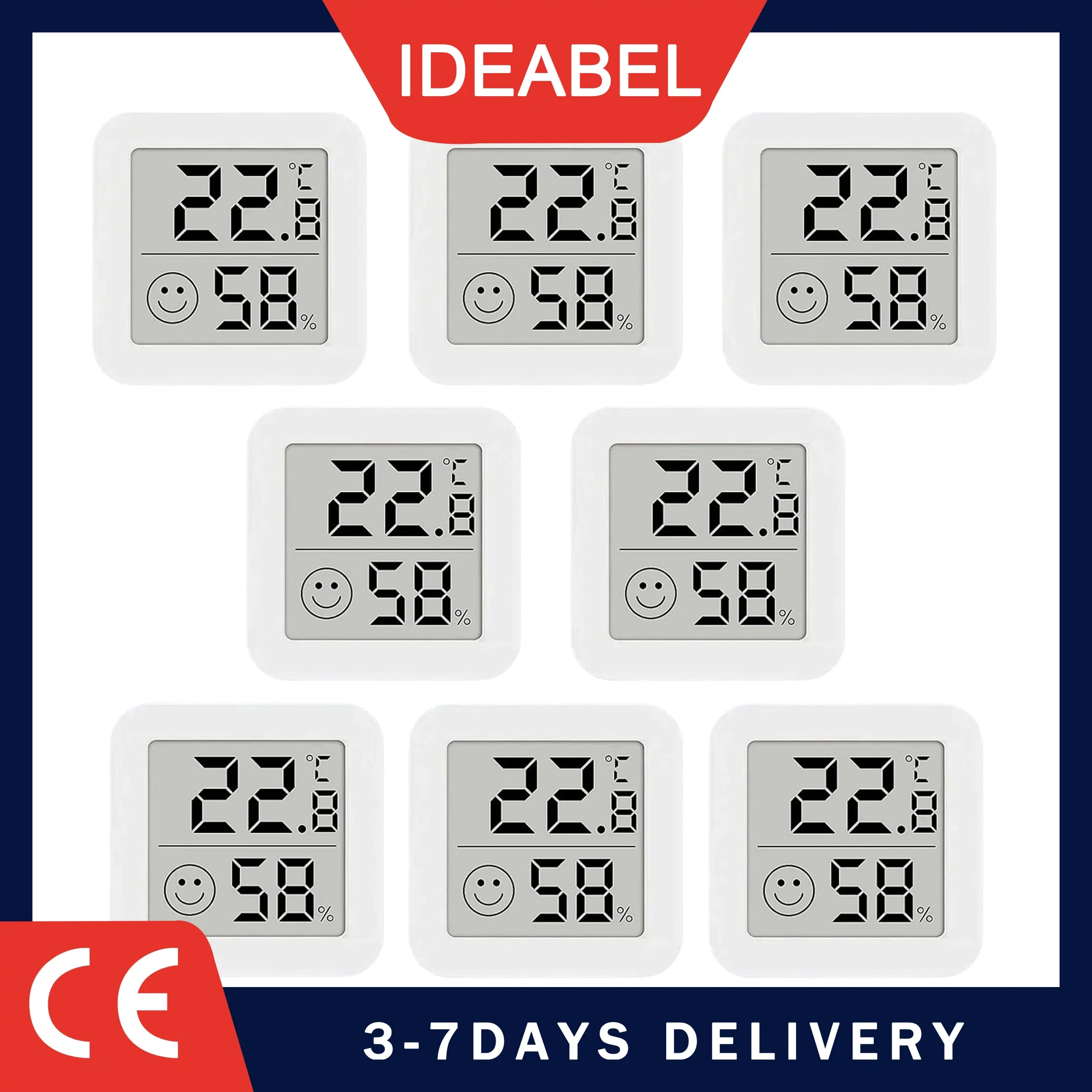 IDEABEL 4-10pcs Digital Thermometer Hygrometer Indoor Mini Temperature LCD Electronic Monitor Hygrometer Outdoor Room Baby