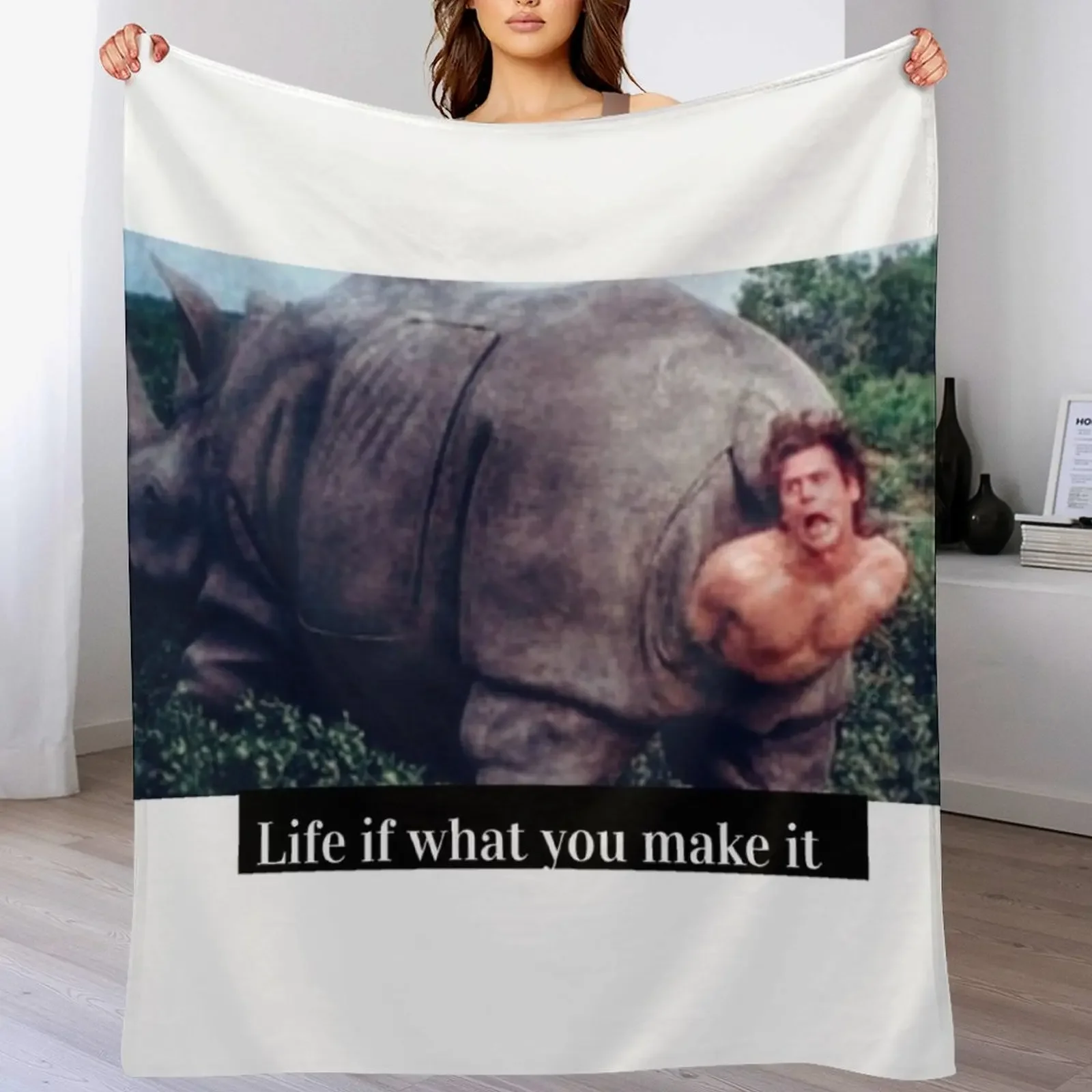 

Life is what you make it Throw Blanket bed plaid for babies Bed covers Comforter Blankets