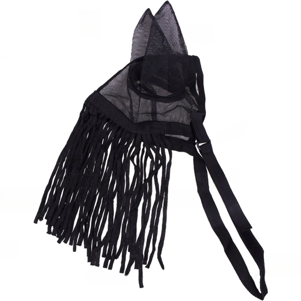 

Чехол для конной лошади с кисточками, легкая полиэфирная ткань, регулируемая посадка, защита от мух для наружного использования