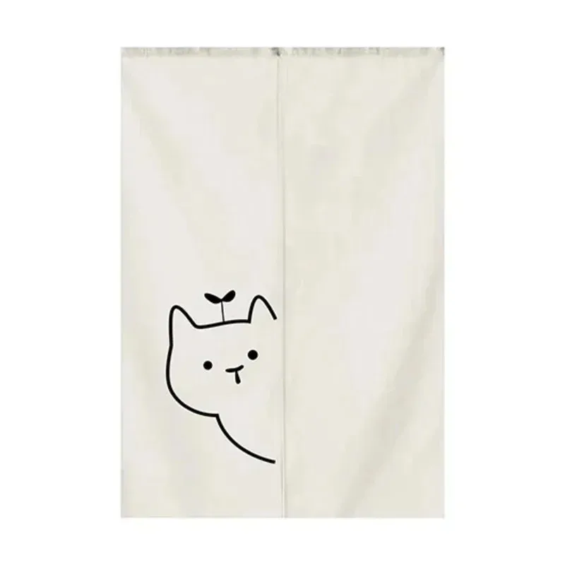VIKAMA Warmer Vorhang im japanischen Stil mit Katzenmuster, Küchentürvorhang, Raumteiler-Vorhang, Sichtschutz, Heimdekoration