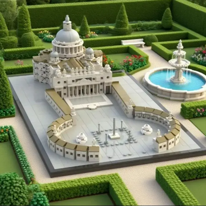 

MOC St. Peter's Basilica Vatican Building Blocks Set Miniature Architectural Model Bricks DIY Assembly Toys Kids Christmas Gift