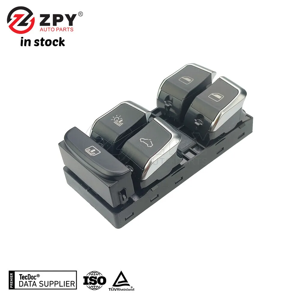 

ZPY Rear Right Chrome Plated Master Power Window Switch for Audi A6 4G0959851C