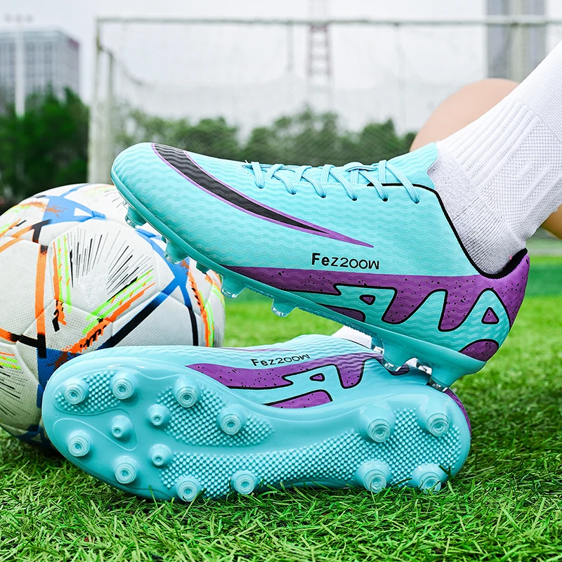 New Men Women Soccer Shoes Professional Football Boots FG/TF Outdoor Comfortable Sports Shoes Long Spikes High-quality Futsal