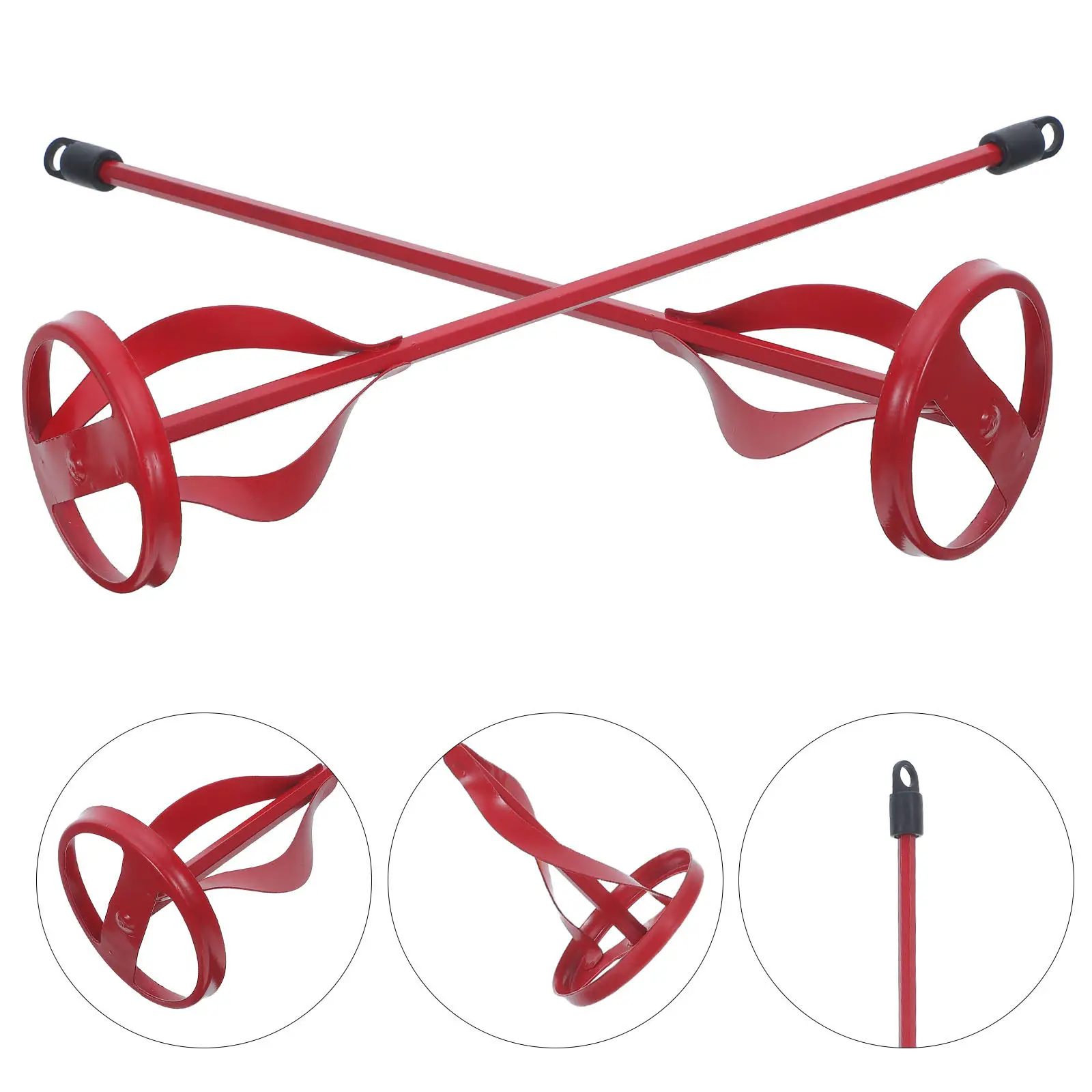 2Pcs Power Drill Paint Stirrer Paint Mixer Attachment 15.75 Inch Drywall Mud Mixer for Smooth Lump Free Mixing