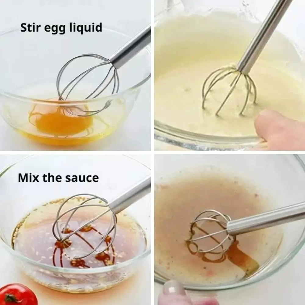 Premium Double Head Mini Whisk Lightweight Easy Clean Miso Handheld Blender Stainless Steel Durable Kitchen Whisk Baking