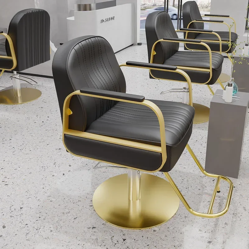 Vintage Personalized Salon Chair Unique Dyeing Hair Modern Beauty Luxury Barber Chair Italian Trendy Barbearia Home Furniture