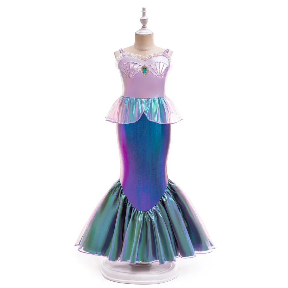 Girls Mermaid Princess Dresses Children Cosplay Costume Birthday Wedding Dress For Kids Girl Halloween Party Fancy Dresses