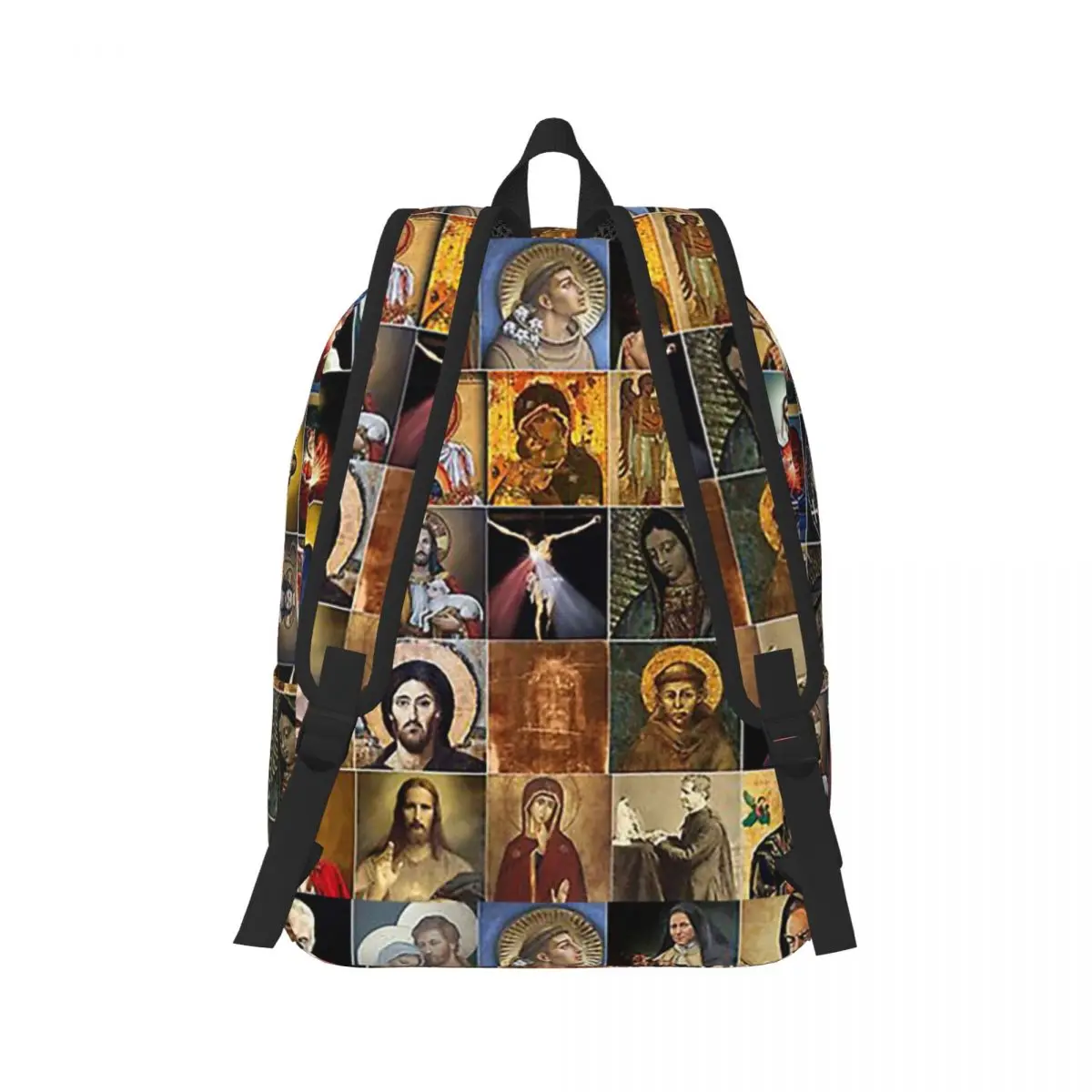 Catolicismo santos jesus maria mochila estudante meninos meninas bookbag crianças saco de escola portátil sacos de ombro para homens