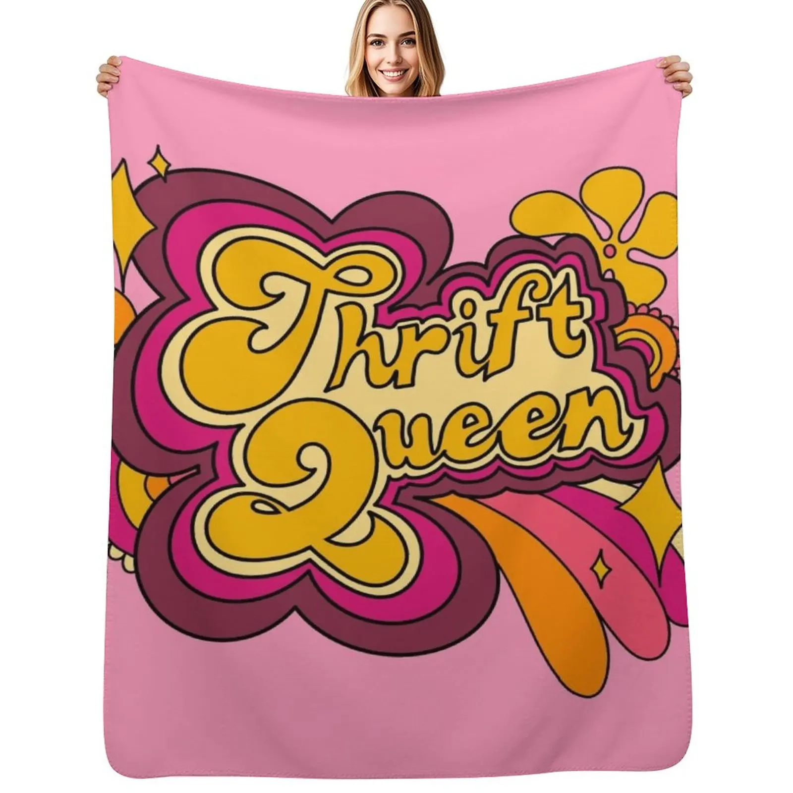 

Thrift Queen Throw Blanket warm winter Sofa Quilt Luxury Designer Blankets
