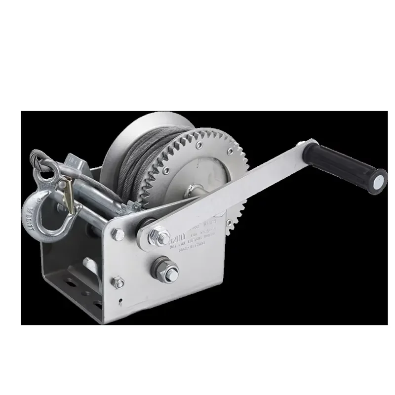 Heavy Duty 3500LBS Dual Drive Manual Hand Winch for Boat Trailer Truck SUV Off Road Recovery Gear North America Market Use