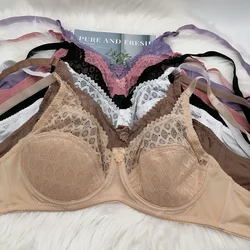 Good Fit great Mother's bra full coverage lace sexy bras for women push up top plus size 34B-46E comfort cotton lingerie C18