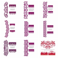 Lace Border Edge Cutting Dies Elegant Frame Metal Die Cuts for DIY Scrapbooking Supplies Cards Albums Craft Making