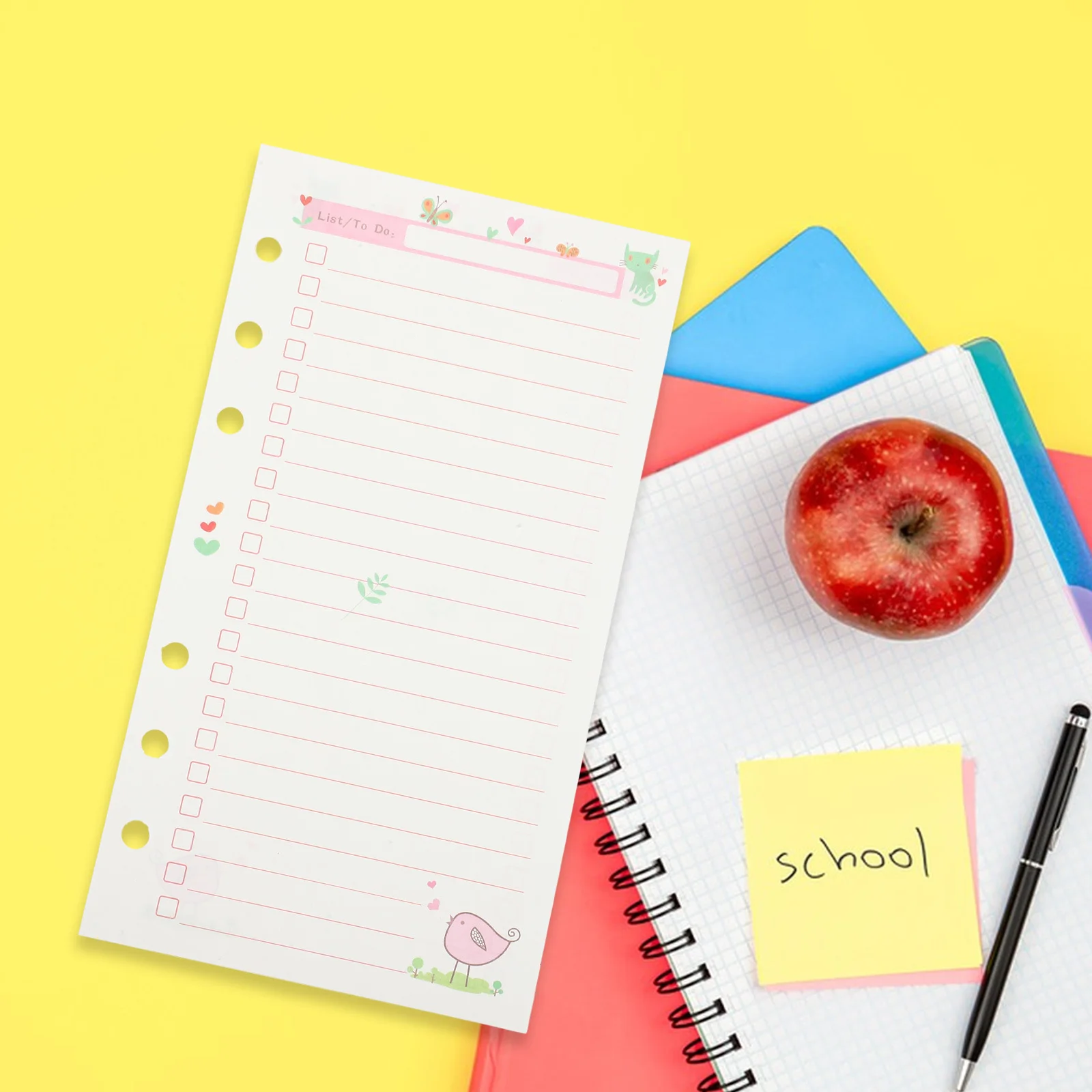 Notepad Refill Paper A6 Replacement Sheets for Loose Leaf Notebook Thick Flat Smooth for Planner Binder Journal Writing Drawing