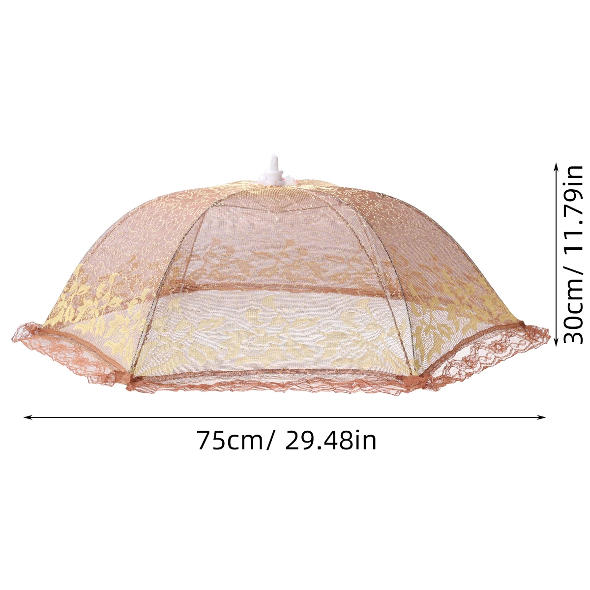 

Foldable Food Cover Tent Lace Protector Rectangle Embroidered Dust Fly Proof Picnic BBQ Party Camping Steel Ribs Mesh Design
