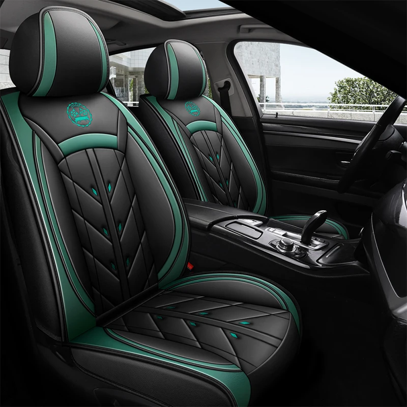 2024 new style leather car seat cushion high-end personality fashion brand four seasons universal full surround seat cover