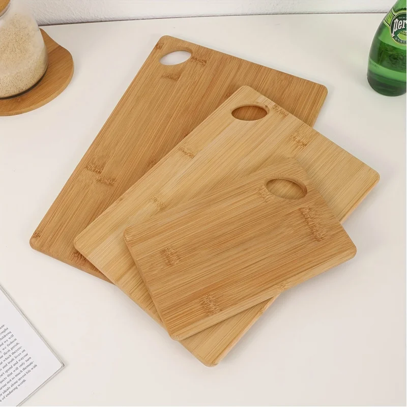 

1/3 Piece Wooden Cutting Board, Charcuterie Chopping Board for Meat Cheese Bread Vegetables Fruits, Home Dorm Kitchen Utensil