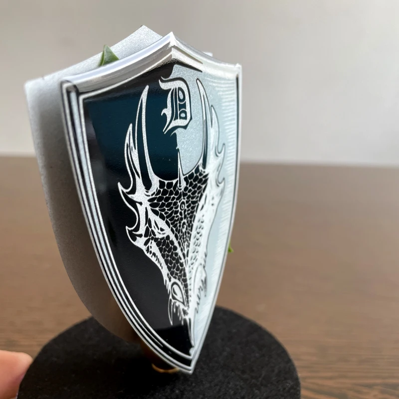 3D Sticker Stereo Epoxy Decal Faucet Black and White Shield Car Dome Sticker Accessories Cell Phone Vinyl Waterproof Sticker