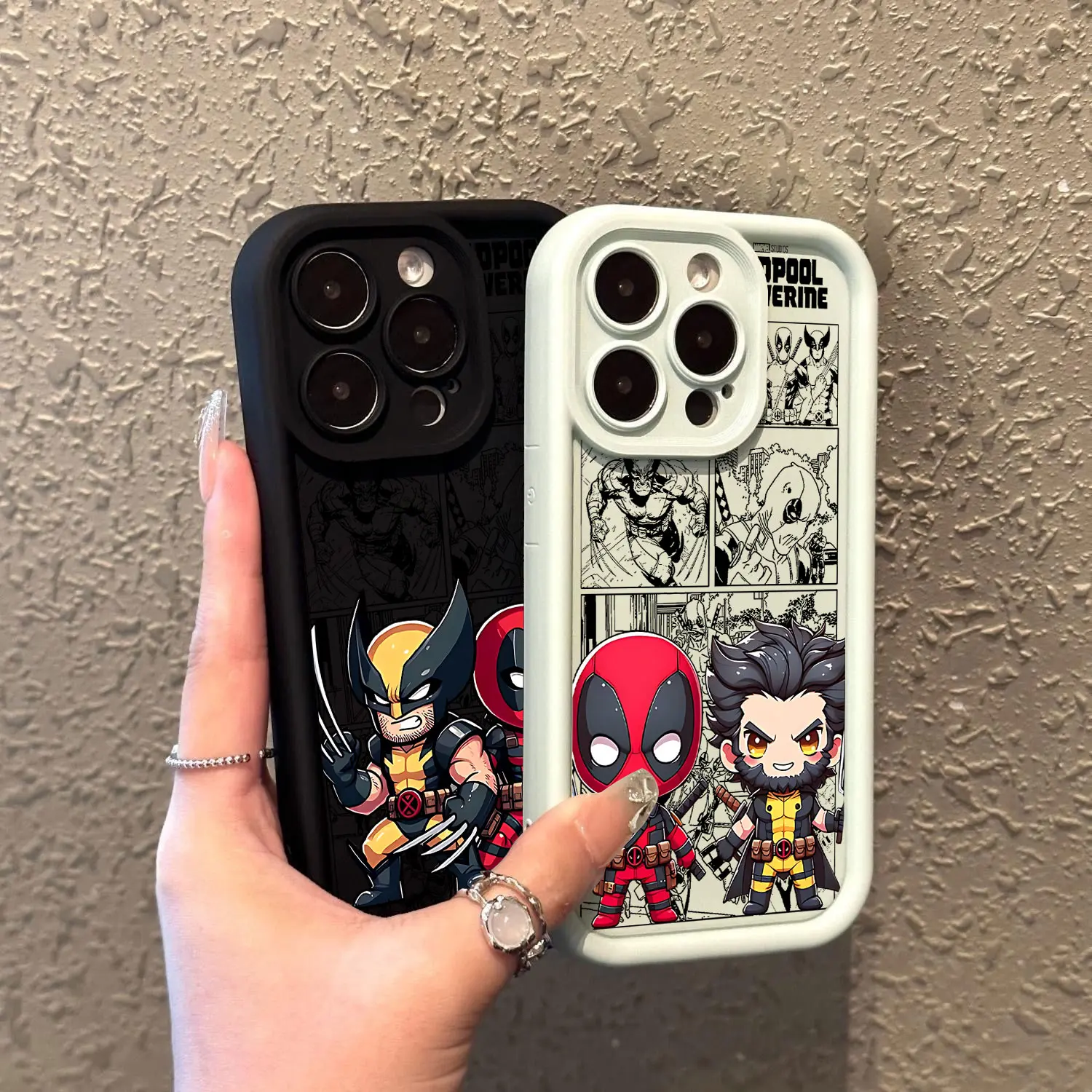 Marvel Comic Deadpool Wolverine Phone Case for IPhone 16 15 14 13 12 11 Pro Max Mini XR XS X 7 8 Plus Soft TPU Back Cover