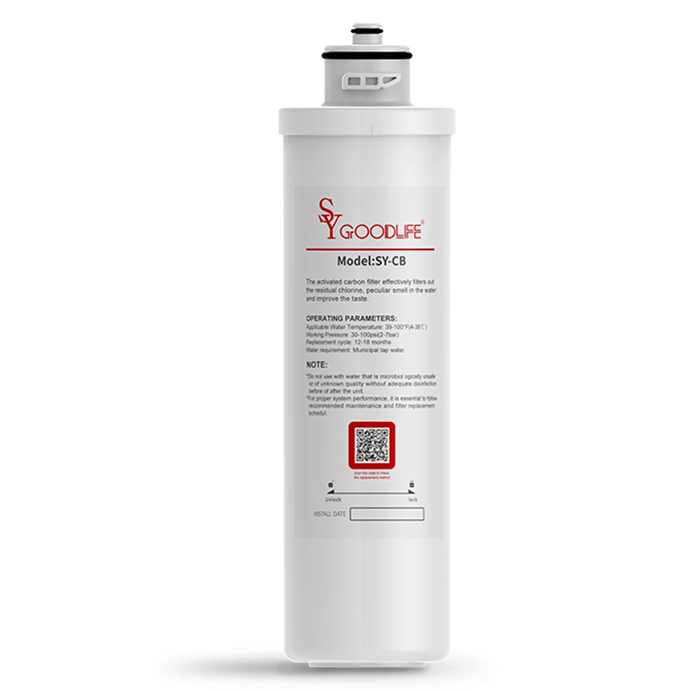 

SYGOODLIFE SY-CB 3 Layers Water Filter Replacement Cartridge For SY-M3-CF Model, Removes Color and Odor, Enhances Taste