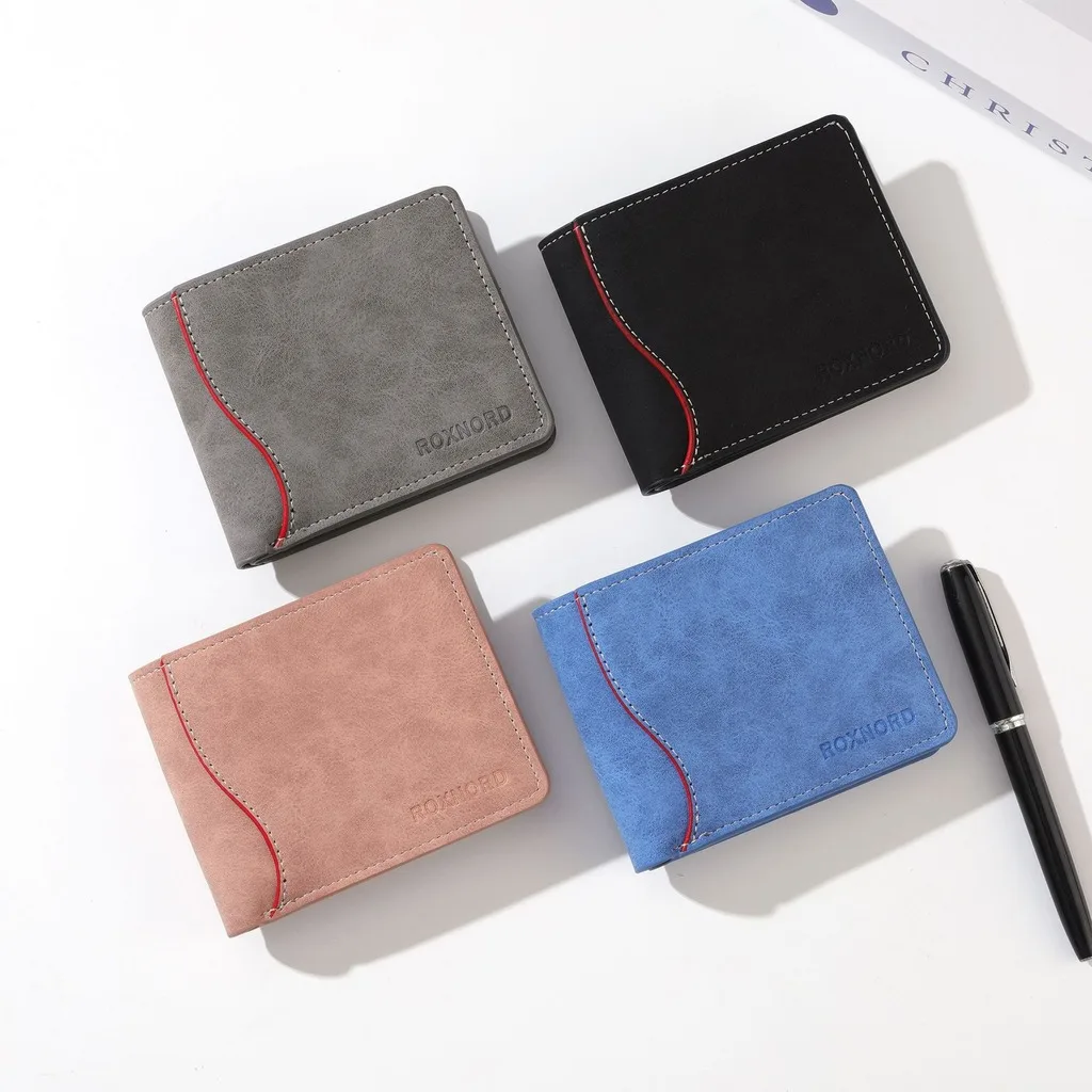 New Short Men's Wallet High Quality Card Clips Simple Frosted Wallet With Multiple Card Slots Casual Wallet For Men