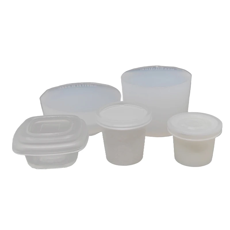 Juego de comida en miniatura para casa de muñecas, caja de embalaje para llevar, molde de silicona UV epoxi, accesorio de juguete, 1 Juego