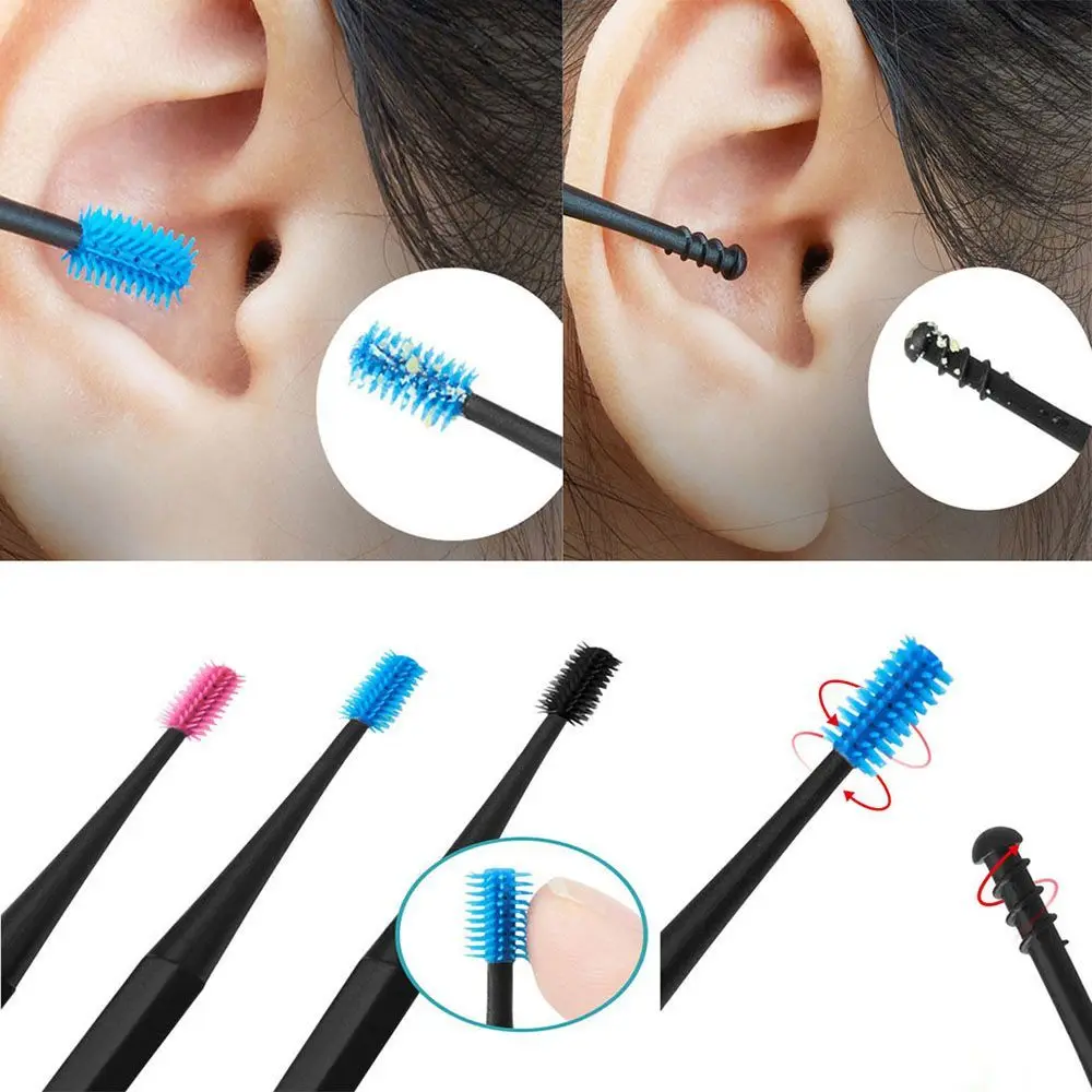 Portátil Double Head Health Care Cuidado Da Orelha, Double-Ended Ear Pick Cureta Colher De Orelha, Removedor De Cera De Orelha