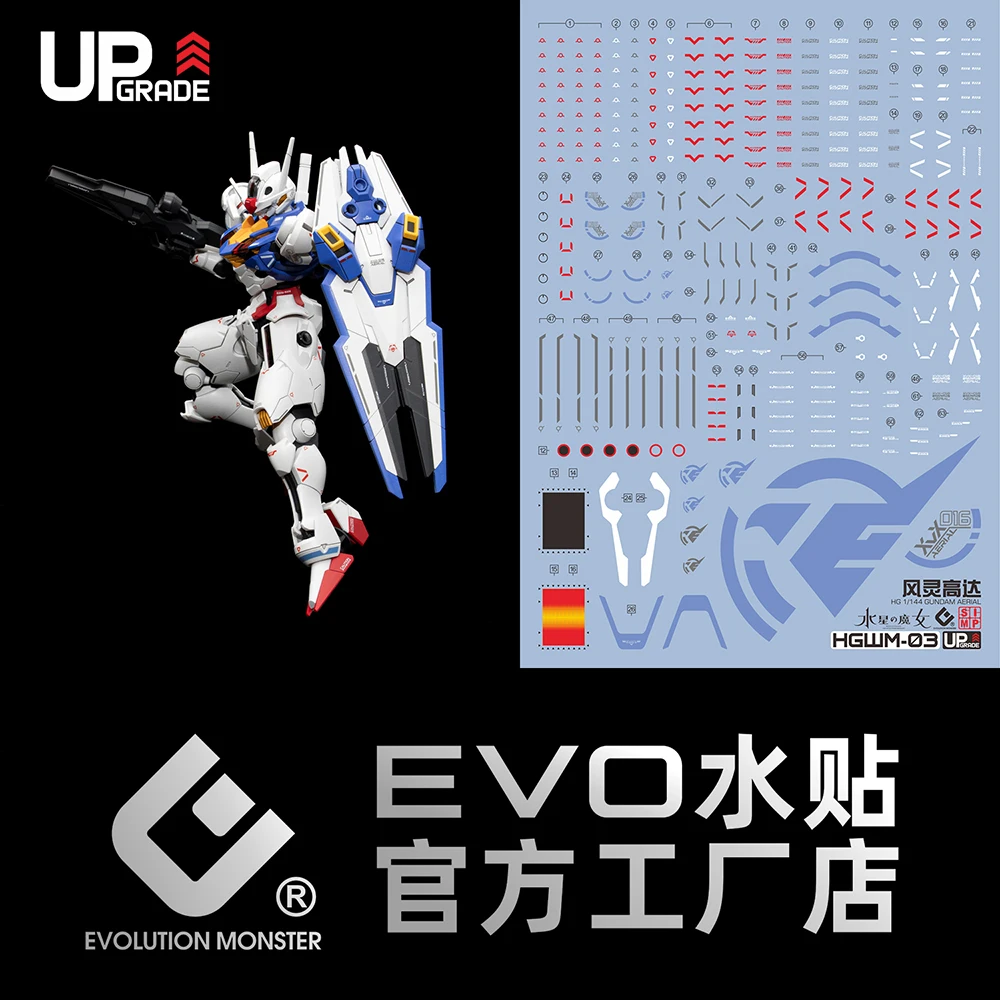 

Наклейки на модели EVO HGWM-03 для HG 1/144 AERIAL, флуоресцентные водные наклейки «Ведьма Меркурия»