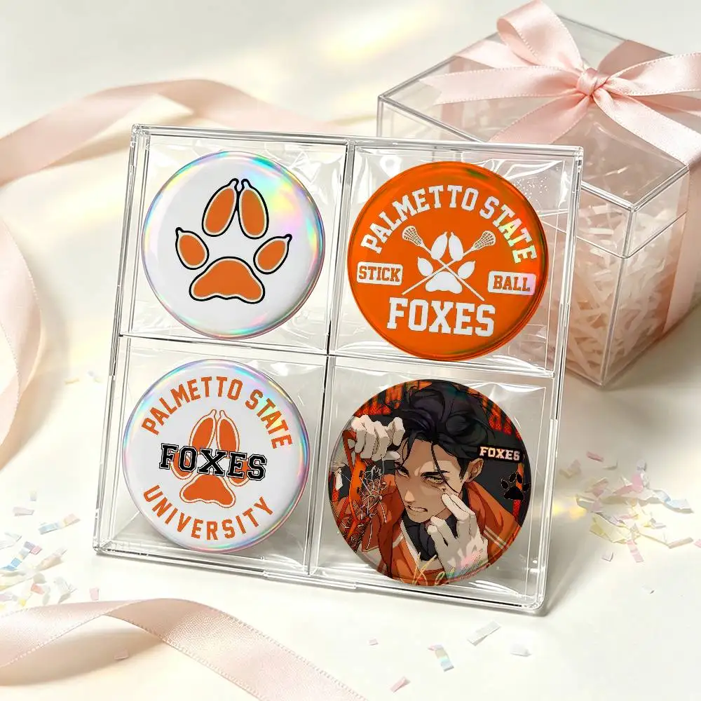 The F-Foxhole logo C-Court Book   Animals Funny Brooches Badge Backpack Clothes Gift Accessory