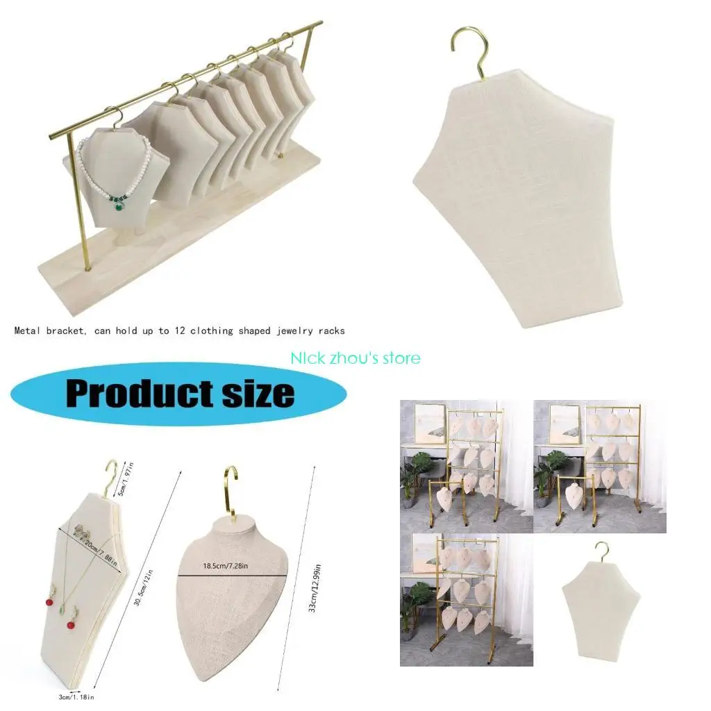 

E15E Jewelry Organizers Hanger Shaped Display Rack for Accessories and Clothing