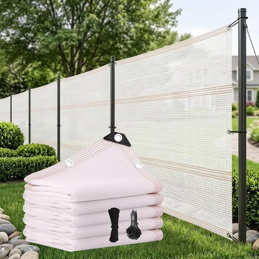 

UV-Resistant 50% Shade Cloth, Breathable Mesh Tarp for Outdoor Privacy and Plant Protection, 32x48ft