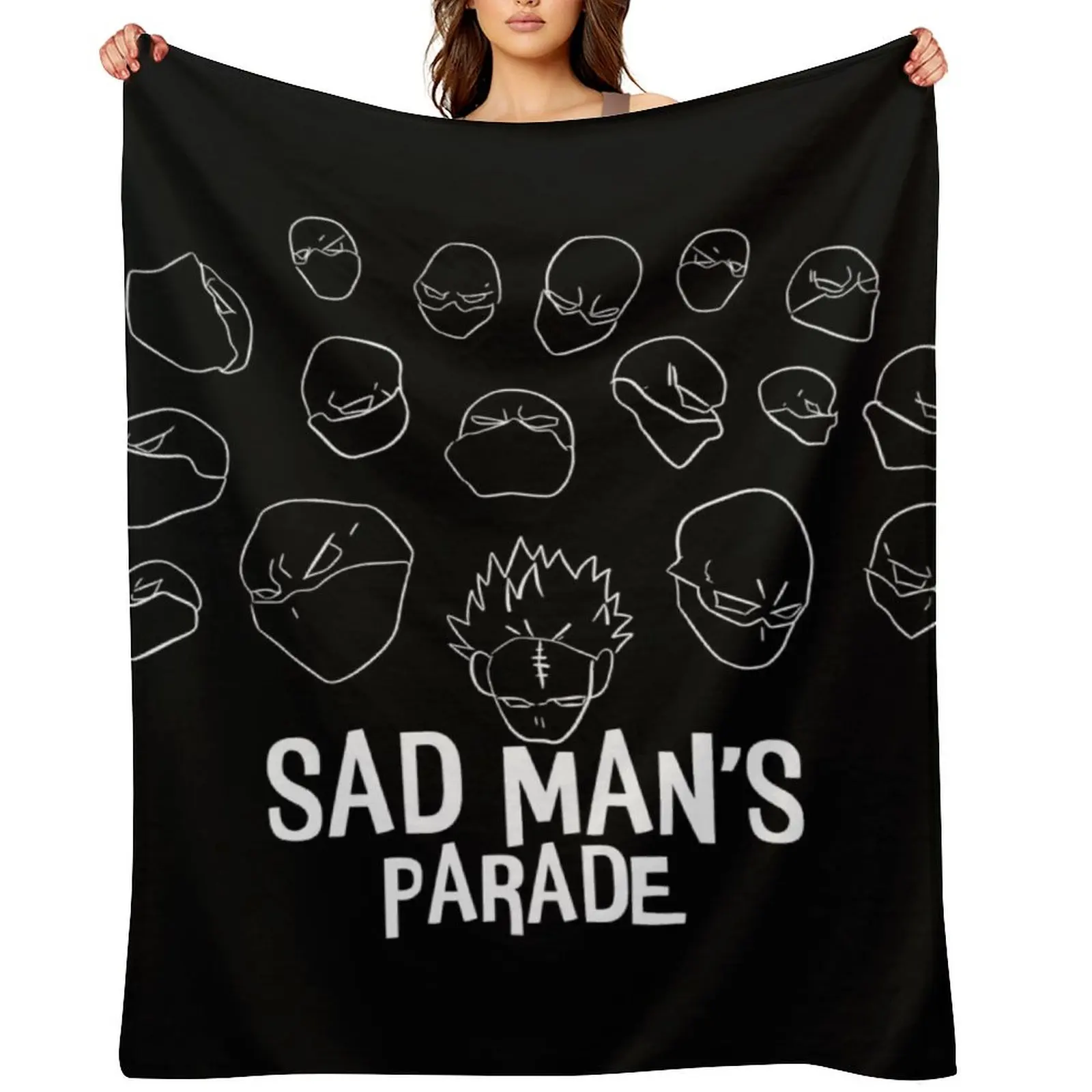 

mha jin bubaigawara twice quirk skill sad man's parade - season 5 episode 22 - black Throw Blanket Soft Big Bed linens Blankets