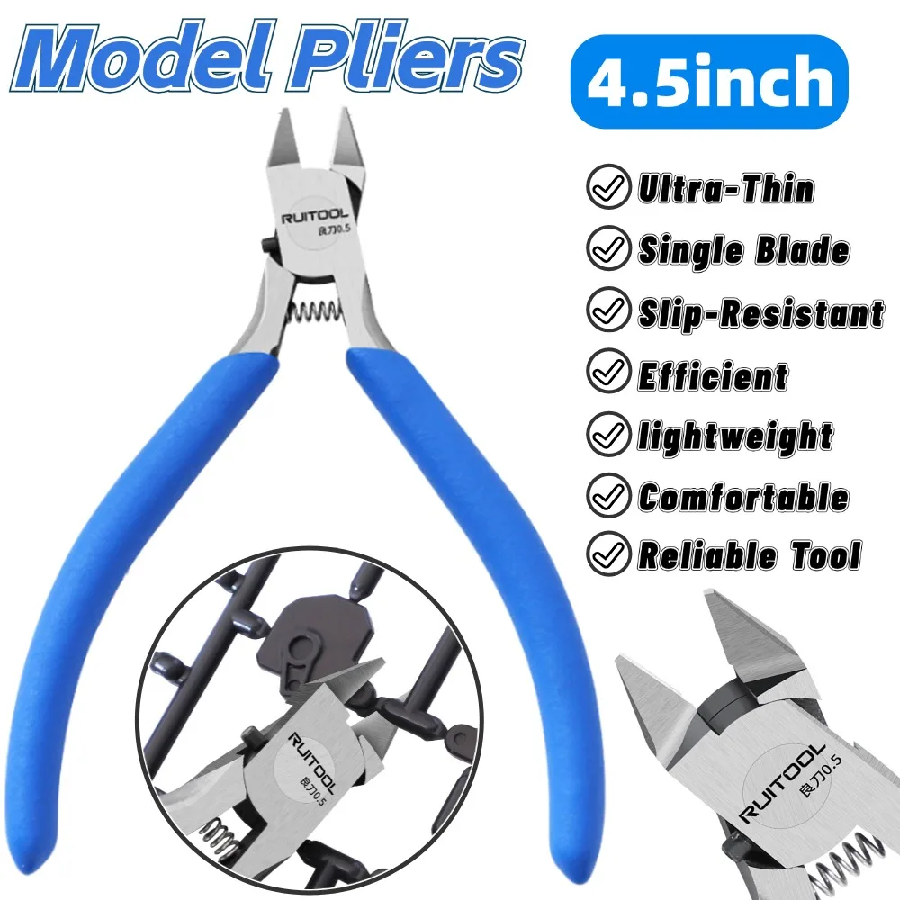 4.5inch Model Pliers Ultra-thin Single-edge Sprue Cutter Sprue Cutter Hobby Pliers for Gundam Repairing Plastic Model and Fixing