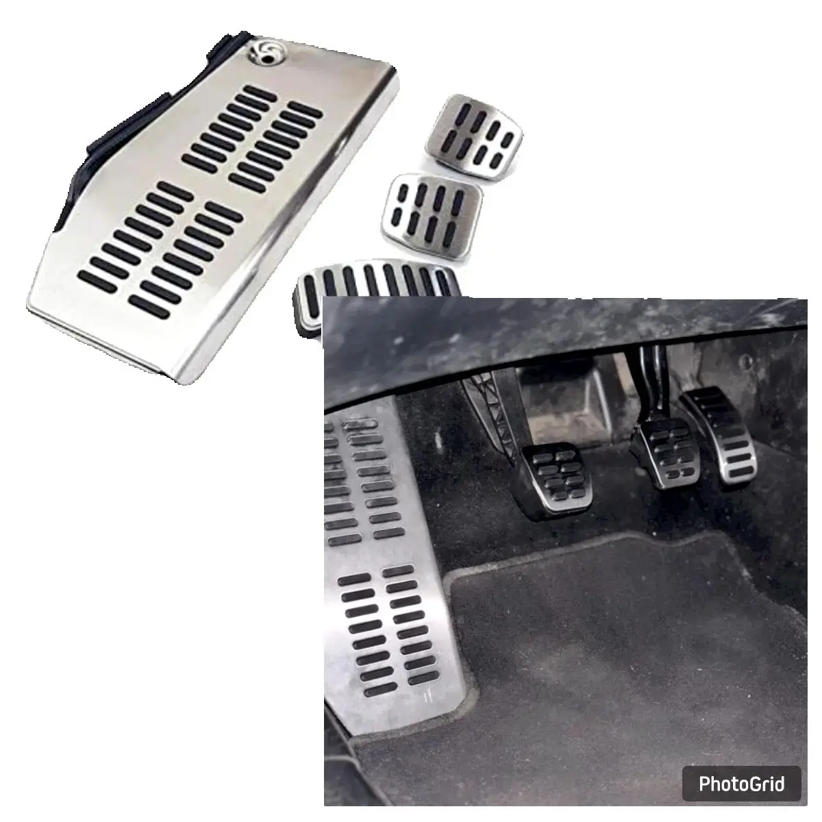 

Набор педалей из нержавеющей стали TT Style из 4 предметов (ручная коробка передач) ДЛЯ Golf/Jetta MK4/New Beetle