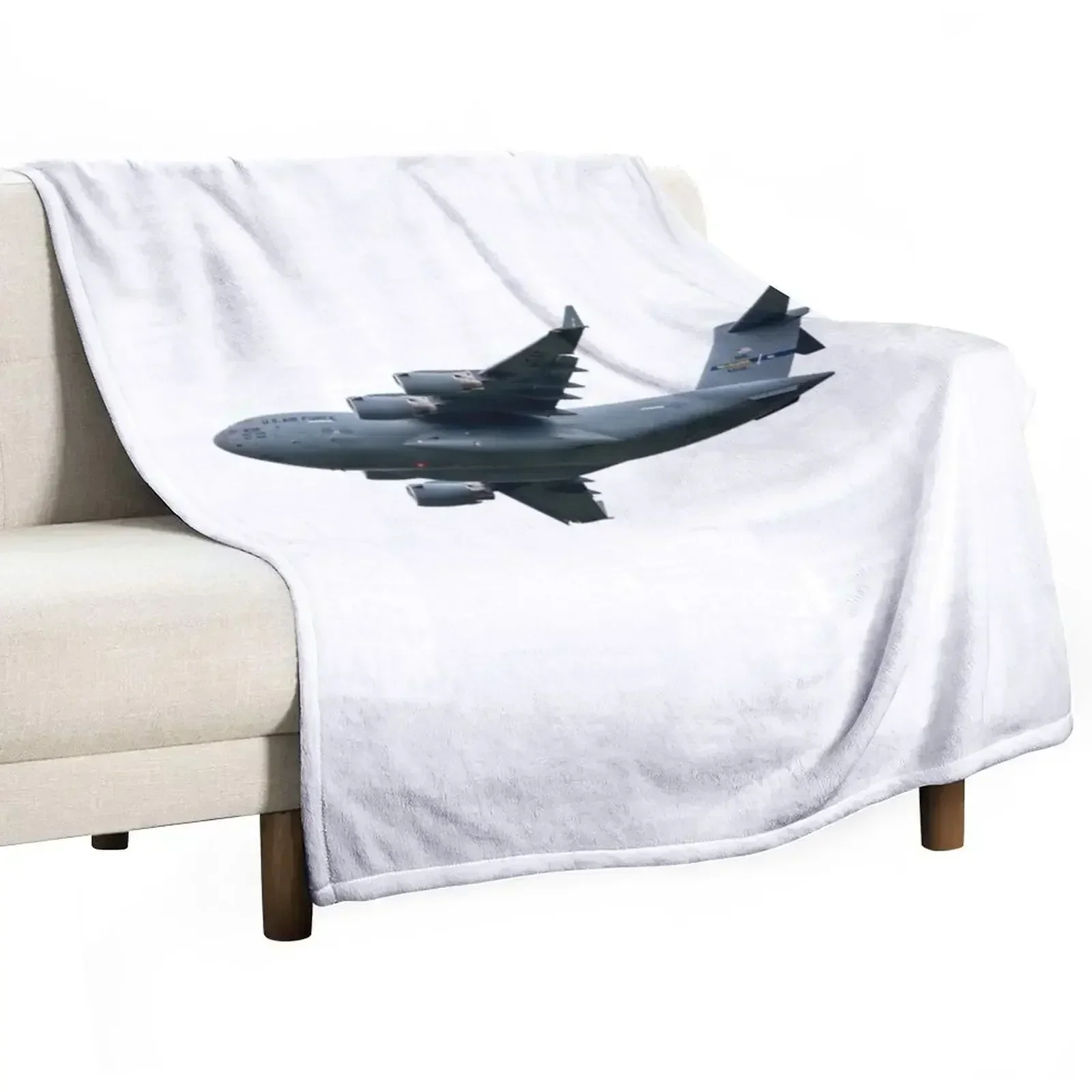

USAF C-17 Globemaster 111 Throw Blanket Lightweight Cozy Blanket for Bed Sofa